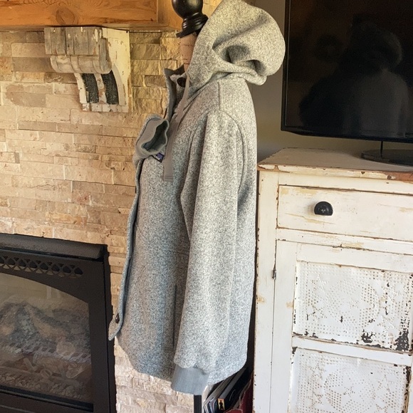 Patagonia Better Sweater button gray marled hooded jacket coat - Picture 11 of 16